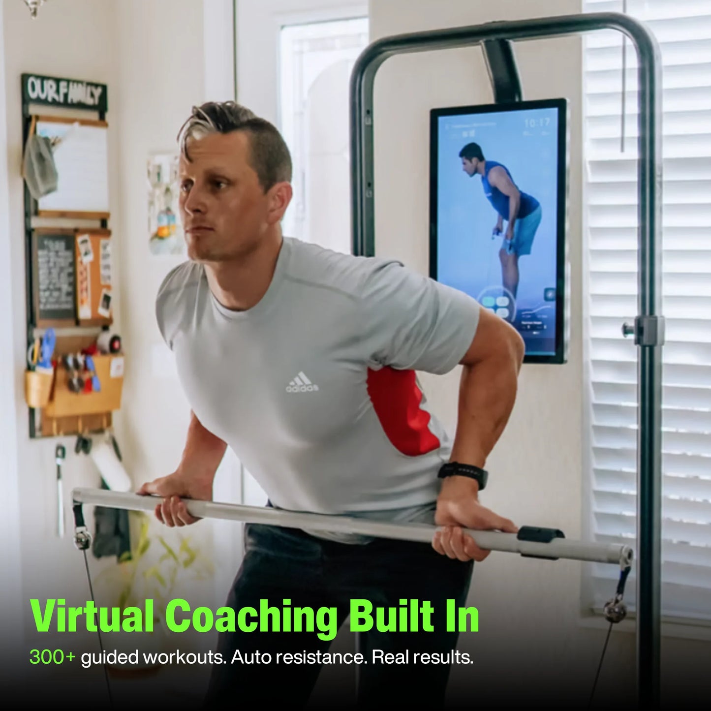 AI Smart Home Gym, All-In-One Digital Weight Workout Machine for Squat, Strength, Cardio, HIIT