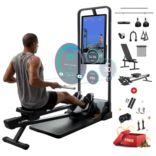 AI Smart Home Gym, All-In-One Digital Weight Workout Machine for Squat, Strength, Cardio, HIIT